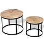 Round coffee table set 2 pcs rough mango wood 40 cm/50 cm by vidaXL, Coffee table - Ref: Foro24-244006, Price: 100,25 €, Disc...