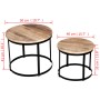 Round coffee table set 2 pcs rough mango wood 40 cm/50 cm by vidaXL, Coffee table - Ref: Foro24-244006, Price: 100,25 €, Disc...