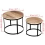 Round coffee table set 2 pcs rough mango wood 40 cm/50 cm by vidaXL, Coffee table - Ref: Foro24-244006, Price: 98,75 €, Disco...