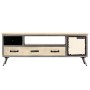 TV-Schrank aus massivem Mangoholz und Stahl, 120 x 30 x 45 cm von vidaXL, TV-Möbel - Ref: Foro24-246282, Preis: 196,90 €, Rab...