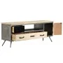 Mueble para TV de madera de mango maciza y acero 120x30x45 cm de vidaXL, Muebles TV - Ref: Foro24-246282, Precio: 184,75 €, D...