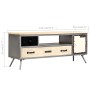 TV-Schrank aus massivem Mangoholz und Stahl, 120 x 30 x 45 cm von vidaXL, TV-Möbel - Ref: Foro24-246282, Preis: 196,90 €, Rab...