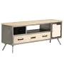 Mueble para TV de madera de mango maciza y acero 120x30x45 cm de vidaXL, Muebles TV - Ref: Foro24-246282, Precio: 184,75 €, D...