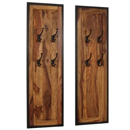 Coat racks 2 units of solid sheesham wood by vidaXL, Hat and coat racks - Ref: Foro24-246232, Price: 145,68 €, Discount: %