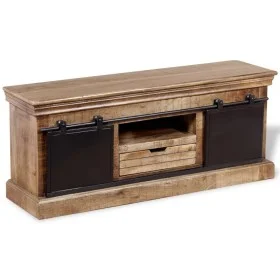 TV cabinet with 2 sliding doors in solid mango wood 110x30x45 cm by vidaXL, TV Furniture - Ref: Foro24-244019, Price: 324,36 ...