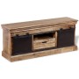 Mueble TV 2 puertas correderas madera maciza mango 110x30x45 cm de vidaXL, Muebles TV - Ref: Foro24-244019, Precio: 329,08 €,...
