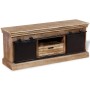 TV-Schrank mit 2 Schiebetüren aus massivem Mangoholz 110x30x45 cm von vidaXL, TV-Möbel - Ref: Foro24-244019, Preis: 329,19 €,...