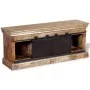TV cabinet with 2 sliding doors in solid mango wood 110x30x45 cm by vidaXL, TV Furniture - Ref: Foro24-244019, Price: 324,36 ...