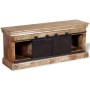 TV-Schrank mit 2 Schiebetüren aus massivem Mangoholz 110x30x45 cm von vidaXL, TV-Möbel - Ref: Foro24-244019, Preis: 329,19 €,...