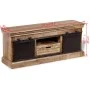 TV cabinet with 2 sliding doors in solid mango wood 110x30x45 cm by vidaXL, TV Furniture - Ref: Foro24-244019, Price: 324,36 ...