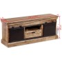 TV-Schrank mit 2 Schiebetüren aus massivem Mangoholz 110x30x45 cm von vidaXL, TV-Möbel - Ref: Foro24-244019, Preis: 329,19 €,...