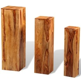 Plant stands 3 units solid sheesham wood brown by vidaXL, Pot stands - Ref: Foro24-244357, Price: 164,50 €, Discount: %