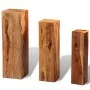 Soportes para plantas 3 unidades madera maciza sheesham marrón de vidaXL, Soportes para macetas - Ref: Foro24-244357, Precio:...