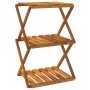 Folding shelf 3 heights brown acacia wood 43x31x63 cm by vidaXL, Bookcases and shelves - Ref: Foro24-153329, Price: 38,84 €, ...
