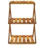 Folding shelf 3 heights brown acacia wood 43x31x63 cm by vidaXL, Bookcases and shelves - Ref: Foro24-153329, Price: 40,39 €, ...