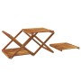 Estantería plegable 3 alturas madera acacia marrón 43x31x63 cm