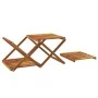 Folding shelf 3 heights brown acacia wood 43x31x63 cm by vidaXL, Bookcases and shelves - Ref: Foro24-153329, Price: 40,39 €, ...