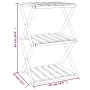 Folding shelf 3 heights brown acacia wood 43x31x63 cm by vidaXL, Bookcases and shelves - Ref: Foro24-153329, Price: 40,39 €, ...