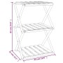 Klappregal 3 Höhen braunes Akazienholz 43x31x63 cm von vidaXL, Bücherregale und Regale - Ref: Foro24-153329, Preis: 41,19 €, ...