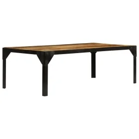Solid rough mango wood and steel coffee table 110 cm by vidaXL, Coffee table - Ref: Foro24-246631, Price: 146,65 €, Discount: %