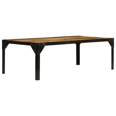 Solid rough mango wood and steel coffee table 110 cm by vidaXL, Coffee table - Ref: Foro24-246631, Price: 146,65 €, Discount: %