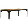 Mesa de centro de madera maciza de mango rugosa y acero 110 cm de vidaXL, Mesas de centro - Ref: Foro24-246631, Precio: 148,9...
