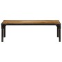 Mesa de centro de madera maciza de mango rugosa y acero 110 cm de vidaXL, Mesas de centro - Ref: Foro24-246631, Precio: 148,9...