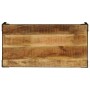 Mesa de centro de madera maciza de mango rugosa y acero 110 cm de vidaXL, Mesas de centro - Ref: Foro24-246631, Precio: 148,9...