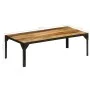 Solid rough mango wood and steel coffee table 110 cm by vidaXL, Coffee table - Ref: Foro24-246631, Price: 146,65 €, Discount: %