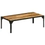 Solid rough mango wood and steel coffee table 110 cm by vidaXL, Coffee table - Ref: Foro24-246631, Price: 146,65 €, Discount: %