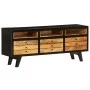 Solid mango wood TV cabinet 120x30x50 cm by vidaXL, TV Furniture - Ref: Foro24-246326, Price: 186,09 €, Discount: %