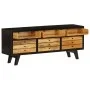 Solid mango wood TV cabinet 120x30x50 cm by vidaXL, TV Furniture - Ref: Foro24-246326, Price: 186,09 €, Discount: %