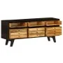Solid mango wood TV cabinet 120x30x50 cm by vidaXL, TV Furniture - Ref: Foro24-246326, Price: 186,09 €, Discount: %