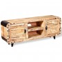 Mueble de TV madera de mango rugosa 120x30x50 cm