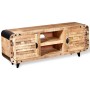 Mueble de TV madera de mango rugosa 120x30x50 cm