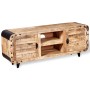 Mueble de TV madera de mango rugosa 120x30x50 cm