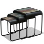 Stackable tables 3 units recycled solid wood by vidaXL, Side tables - Ref: Foro24-243286, Price: 163,57 €, Discount: %