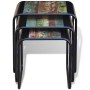 Stackable tables 3 units recycled solid wood by vidaXL, Side tables - Ref: Foro24-243286, Price: 163,57 €, Discount: %