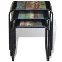 Stackable tables 3 units recycled solid wood by vidaXL, Side tables - Ref: Foro24-243286, Price: 161,40 €, Discount: %