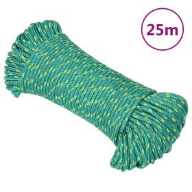 Cuerda de barco polipropileno verde 3 mm 25 m