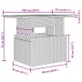 Set de sofás jardín y cojines 5 pzas ratán sintético gris claro