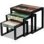 Stackable tables 3 units recycled solid wood by vidaXL, Side tables - Ref: Foro24-243279, Price: 213,99 €, Discount: %