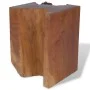 Solid teak wood stool by vidaXL, Folding stools and chairs - Ref: Foro24-243469, Price: 118,54 €, Discount: %