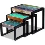 Stackable tables 3 units recycled solid wood by vidaXL, Side tables - Ref: Foro24-243279, Price: 213,99 €, Discount: %