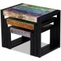 Stackable tables 3 units recycled solid wood by vidaXL, Side tables - Ref: Foro24-243279, Price: 213,99 €, Discount: %