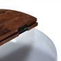 Schüsselförmiger weißer Couchtisch aus recyceltem Massivholz von vidaXL, Couchtisch - Ref: Foro24-245258, Preis: 148,54 €, Ra...