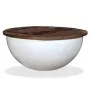 Mesa de centro de madera maciza reciclada blanca forma de bol de vidaXL, Mesas de centro - Ref: Foro24-245258, Precio: 146,36...