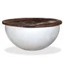 Bowl-shaped white recycled solid wood coffee table by vidaXL, Coffee table - Ref: Foro24-245258, Price: 146,36 €, Discount: %