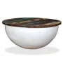 Bowl-shaped white recycled solid wood coffee table by vidaXL, Coffee table - Ref: Foro24-245258, Price: 146,36 €, Discount: %