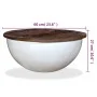 Bowl-shaped white recycled solid wood coffee table by vidaXL, Coffee table - Ref: Foro24-245258, Price: 146,36 €, Discount: %
